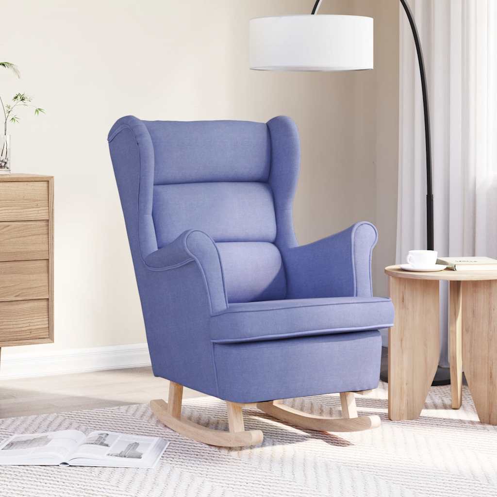 Κουνιστή καρέκλα τζιν μπλε 74x90x102 cm Ύφασμα