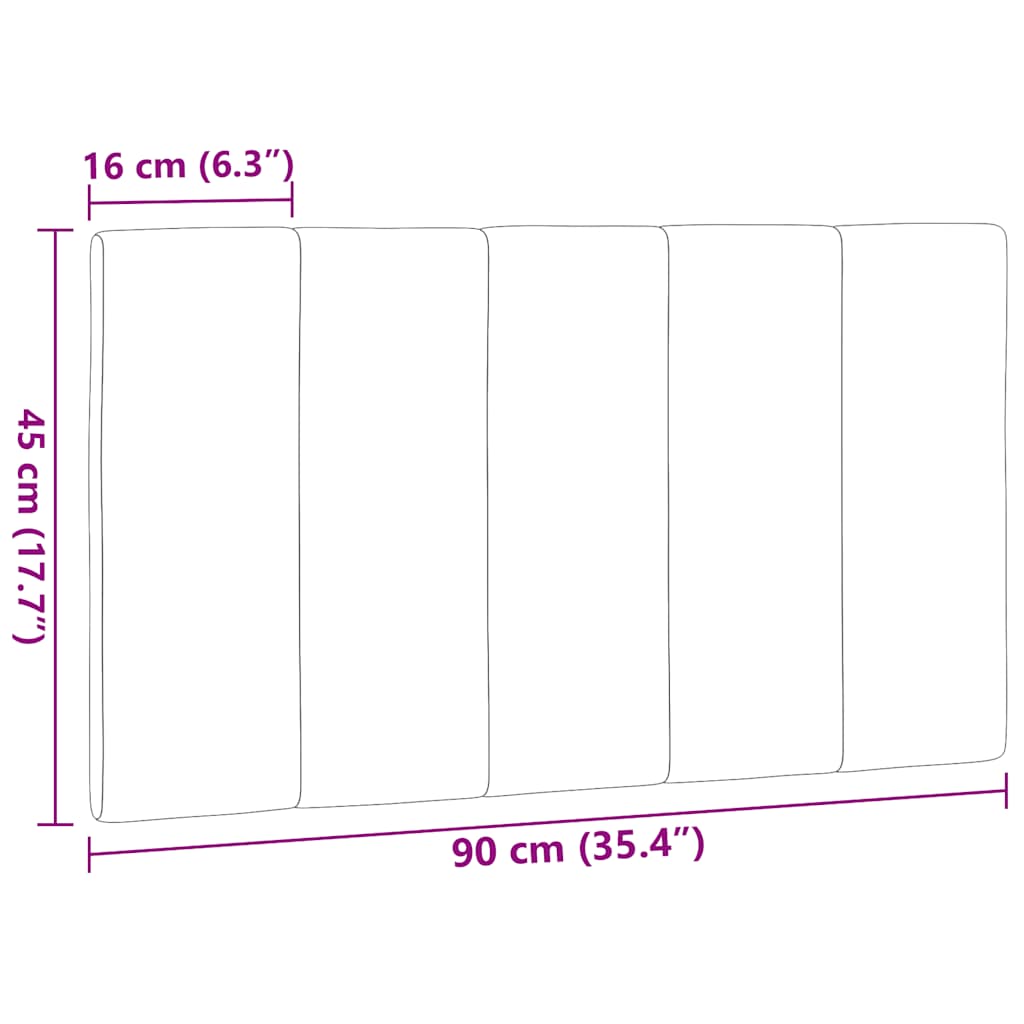 Μαξιλάρι για Κεφαλάρι Hanko Σκούρο Καφέ 90 εκ. Υφασμάτινο