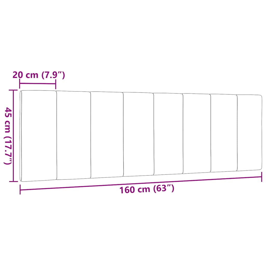 Μαξιλάρι για Κεφαλάρι Hanko Μαύρο 160 εκ. Υφασμάτινο - Pakobazaar