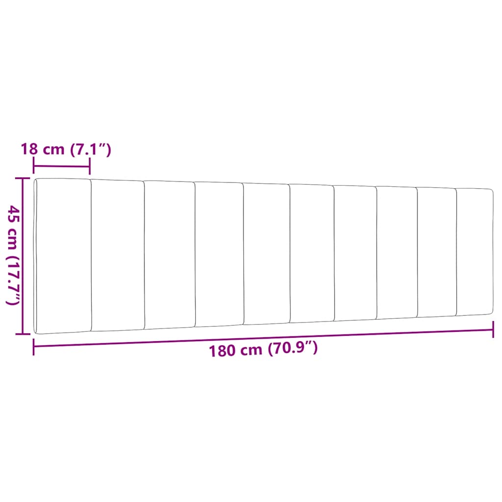 Μαξιλάρι για Κεφαλάρι Hanko Σκούρο Καφέ 180 εκ. Υφασμάτινο - Pakobazaar