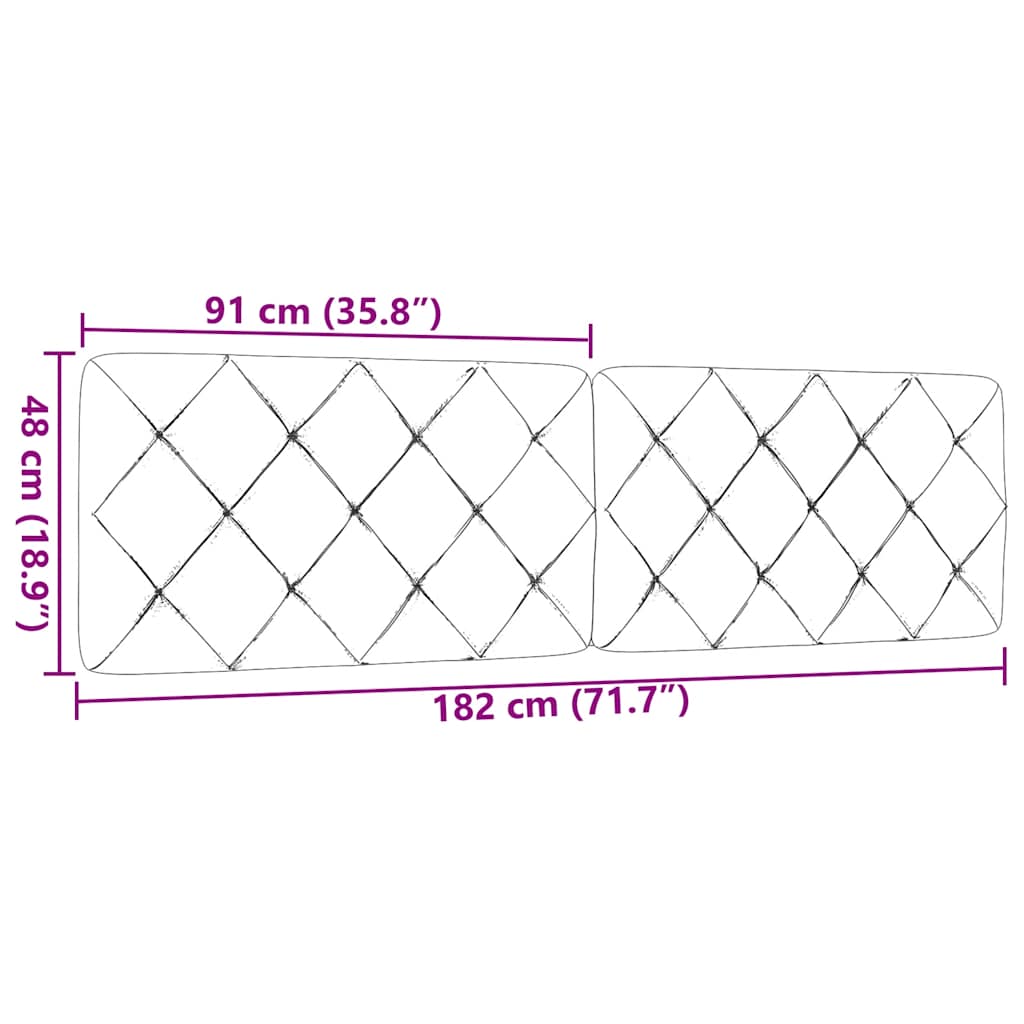 Μαξιλάρι για Κεφαλάρι Μαύρο 180 εκ. Υφασμάτινο - Pakobazaar