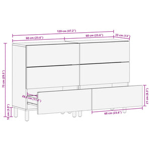 Ντουλάπι 2 τεμ. Μαύρο 60x33x75 εκ. από Επεξεργασμένο Ξύλο