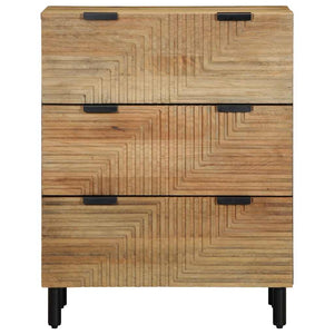 Sideboards 2 τεμάχια καφέ 60x33x75 cm μασίφ ξύλο Mango