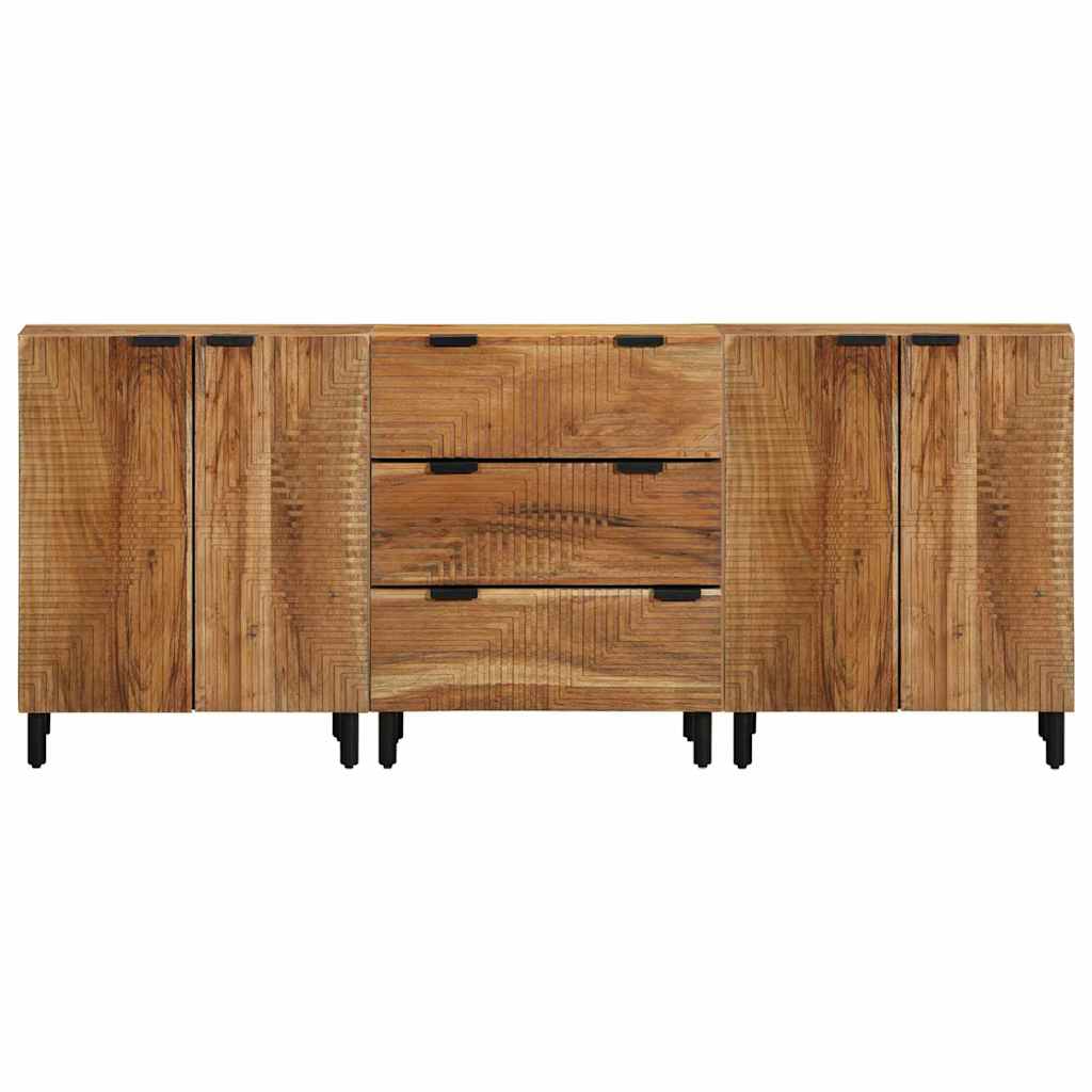 Σετ Μπουφέδων 3 τμχ. 180 x 33 x 75 εκ. Στερεό Ξύλο Ακακίας - Pakobazaar