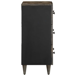Sideboards 2 τεμάχια ανοιχτό γκρι 60x33,5x75cm μασίφ ξύλο Mango