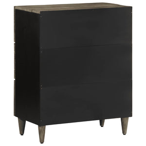 Sideboards 2 τεμάχια ανοιχτό γκρι 60x33,5x75cm μασίφ ξύλο Mango
