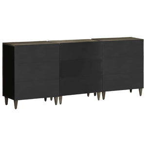 3 τεμαχίων Sideboards ανοιχτό γκρι μασίφ ξύλο Mango