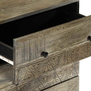 3 τεμαχίων Sideboards ανοιχτό γκρι μασίφ ξύλο Mango