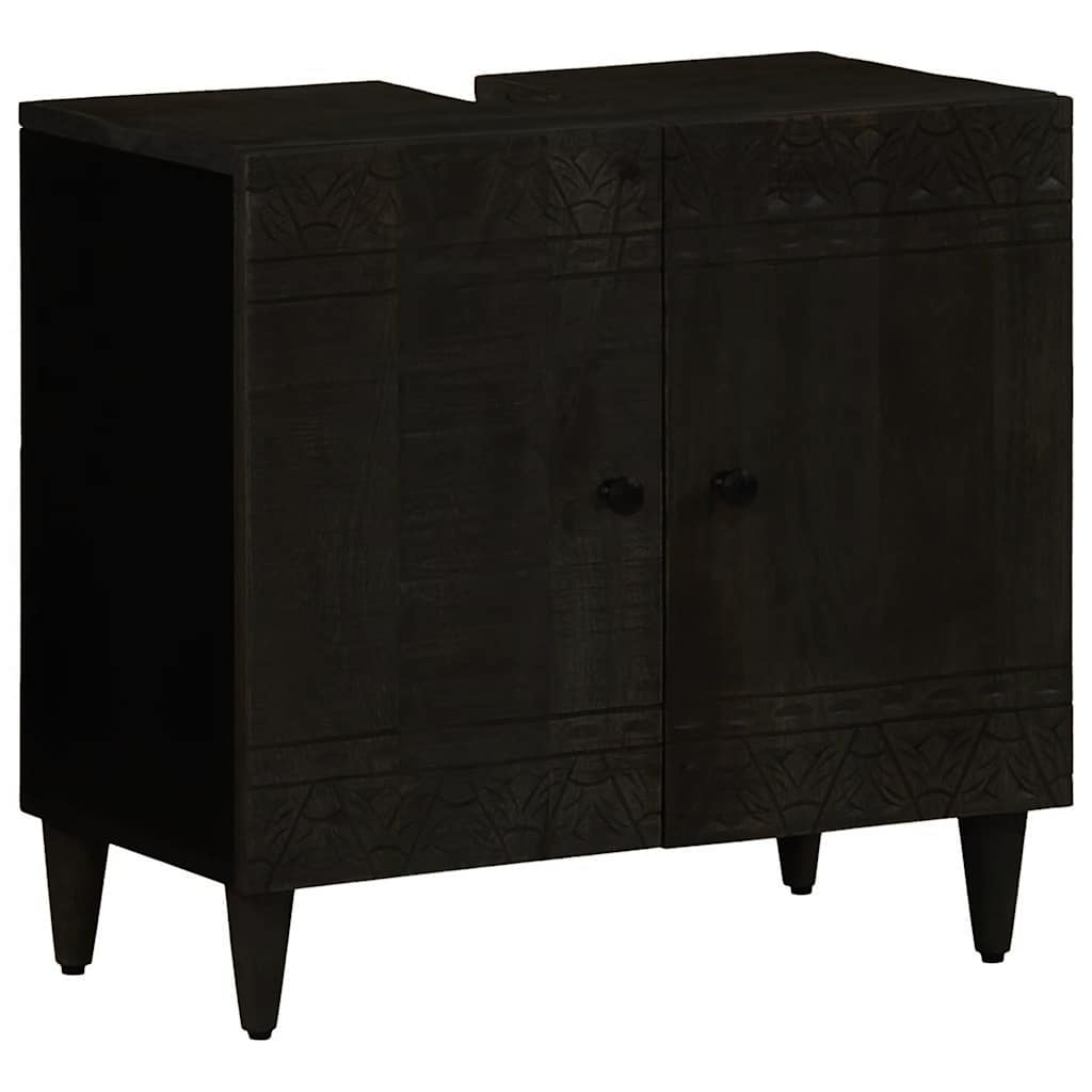 Έπιπλα Μπάνιου Σετ 2 Τεμαχίων από Μασίφ Ξύλο Μάνγκο - Pakobazaar