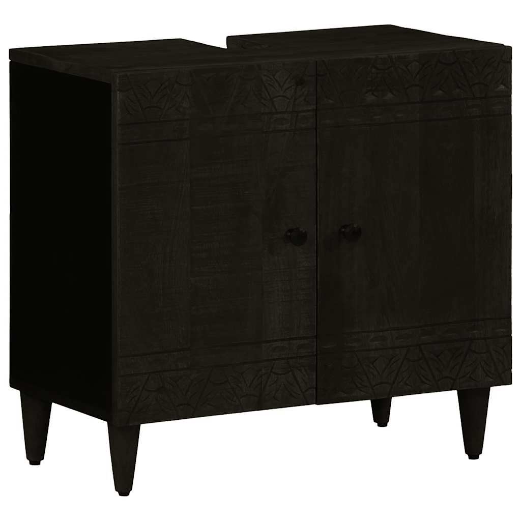 Έπιπλα Μπάνιου Σετ 3 Τεμαχίων από Μασίφ Ξύλο Μάνγκο - Pakobazaar