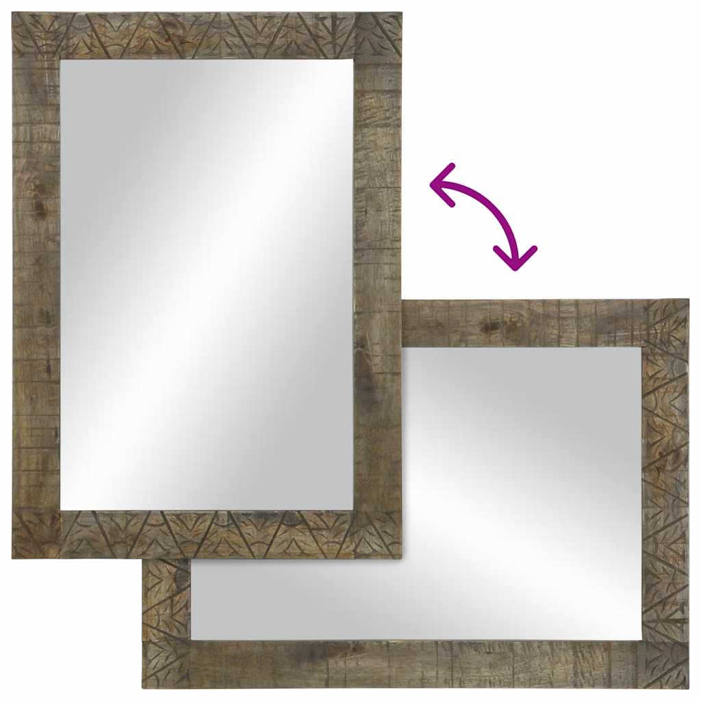 Έπιπλα Μπάνιου Σετ 4 Τεμαχίων από Μασίφ Ξύλο Μάνγκο - Pakobazaar