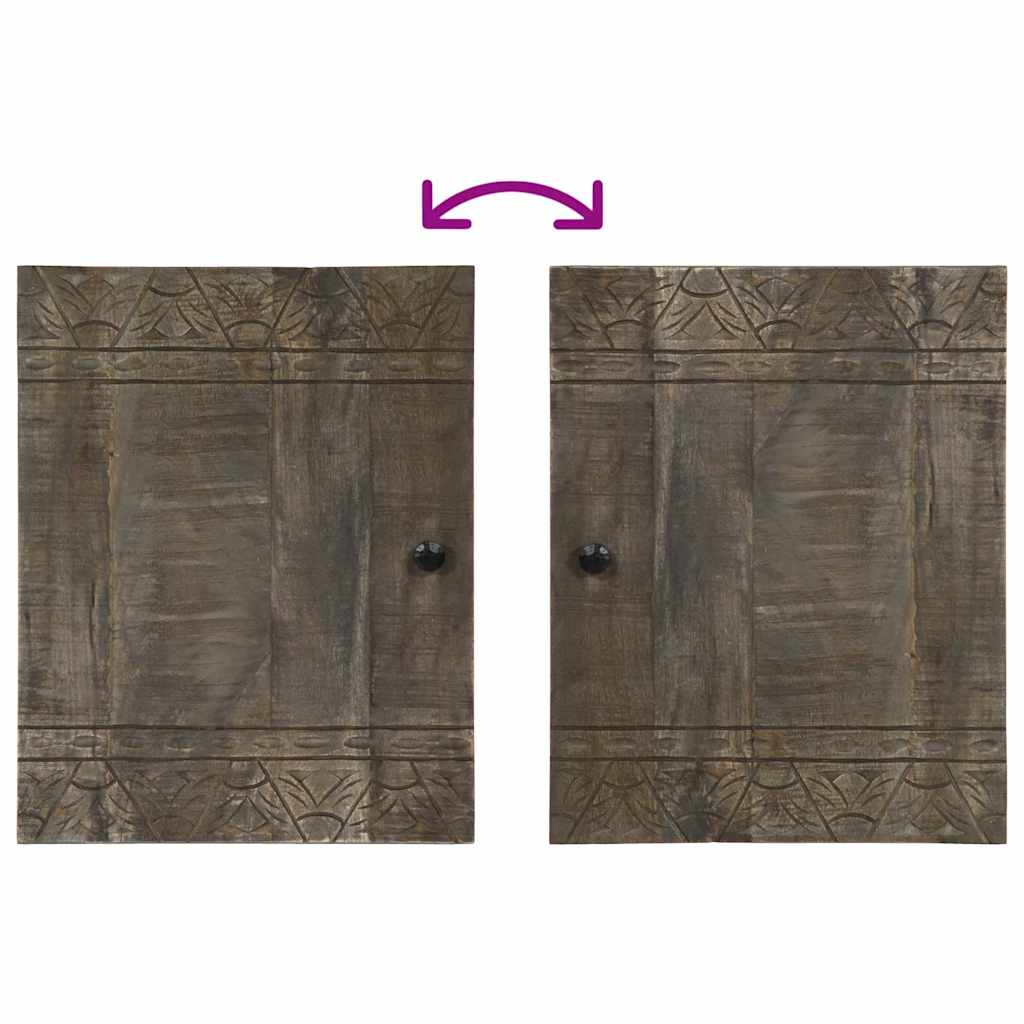 Έπιπλα Μπάνιου Σετ 4 Τεμαχίων από Μασίφ Ξύλο Μάνγκο - Pakobazaar