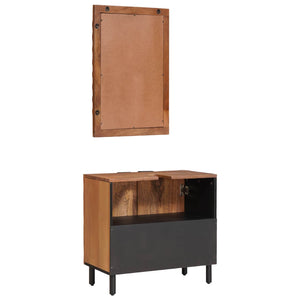 Σετ Μπάνιου 2 τμχ. Καφέ Ακακία 62 x 33 x 58 εκ.