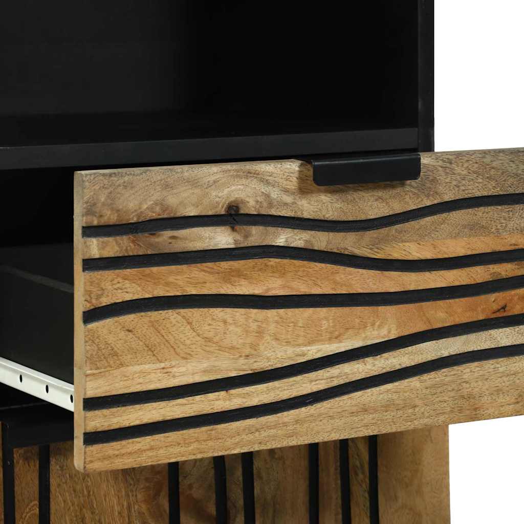 Σετ Επίπλων Μπάνιου με συρτάρι 5 pcs Καφέ Επεξεργασμένο ξύλο