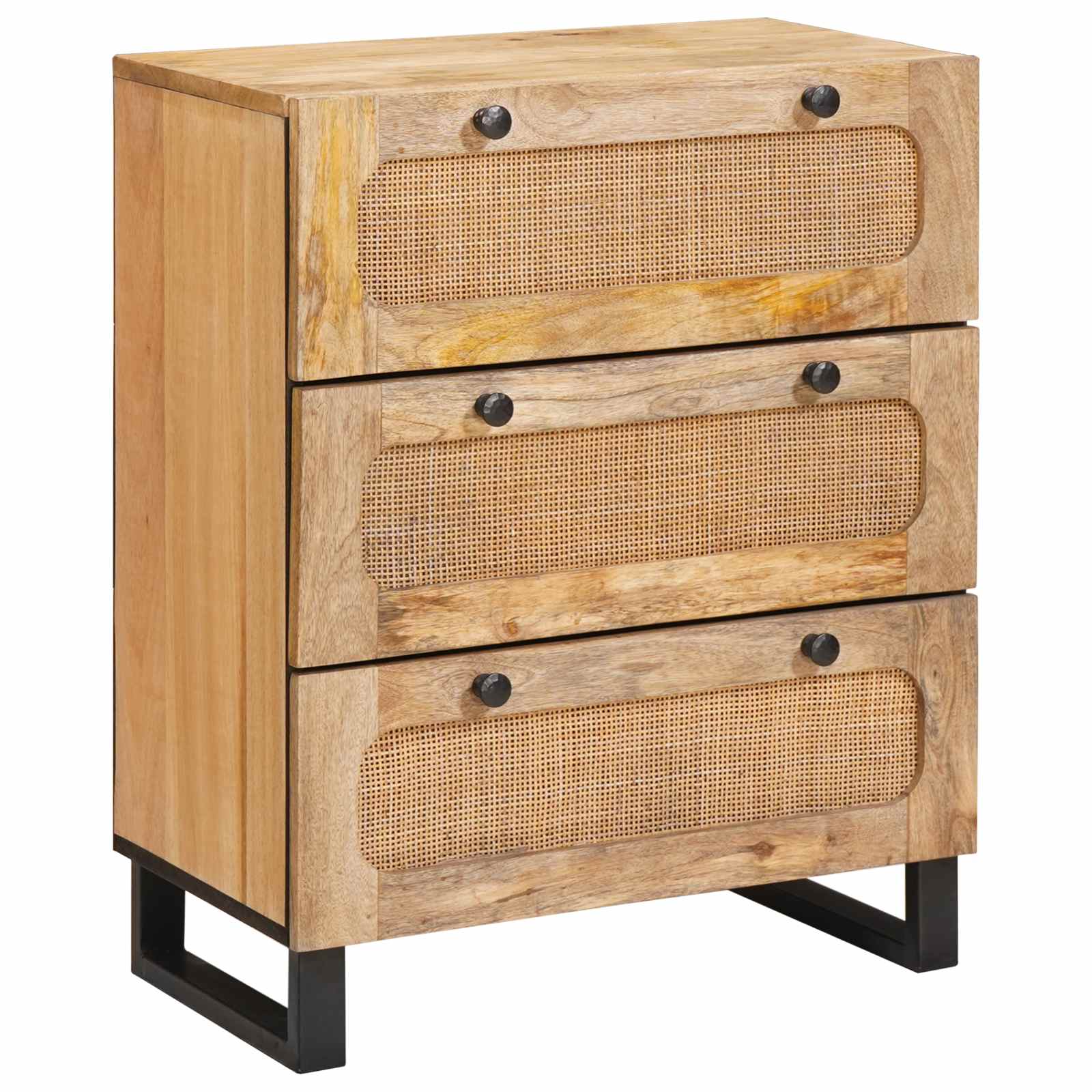Πλαϊνό γραφείο 2 pcs Καφέ 60 x 33 x 75 cm Στερεό ξύλο μάνγκο