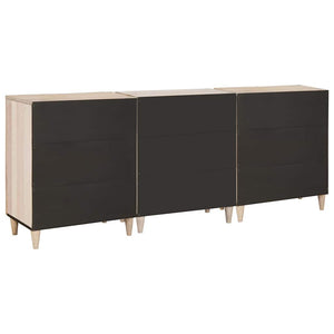 Πλαϊνό γραφείο 3 pcs Λευκό 180 x 33,5 x 75 εκ. - Pakobazaar