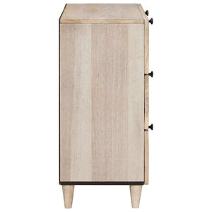 Πλαϊνό γραφείο 3 pcs Λευκό 180 x 33,5 x 75 εκ. - Pakobazaar