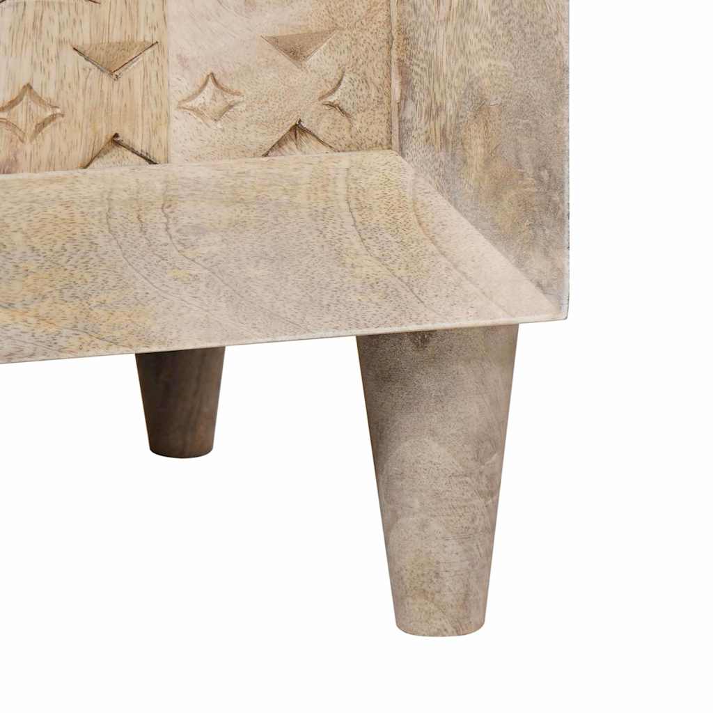 Σετ Επίπλων Μπάνιου με συρτάρι 3 pcs Λευκό Μασίφ ξύλο μάνγκο