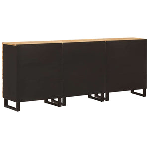 Πλαϊνό γραφείο 3 τμχ. 60 x 33 x 75 cm Στερεό ξύλο μάνγκο Καφέ