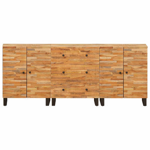 Πλαϊνό γραφείο 3 τμχ. 60 x 33 x 75 cm Στερεό ξύλο μάνγκο Καφέ