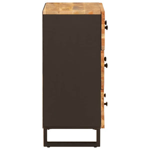 Πλαϊνό γραφείο 3 τμχ. 60 x 33 x 75 cm Στερεό ξύλο μάνγκο Καφέ