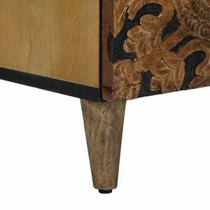 Πλαϊνό γραφείο 2 pcs Καφέ 60 x 33,5 x 75 εκ. Στερεό ξύλο μάνγκο - Pakobazaar
