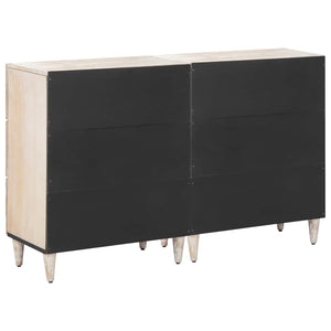 Πλαϊνό γραφείο 2 pcs Λευκό 60 x 33,5 x 75 εκ. - Pakobazaar