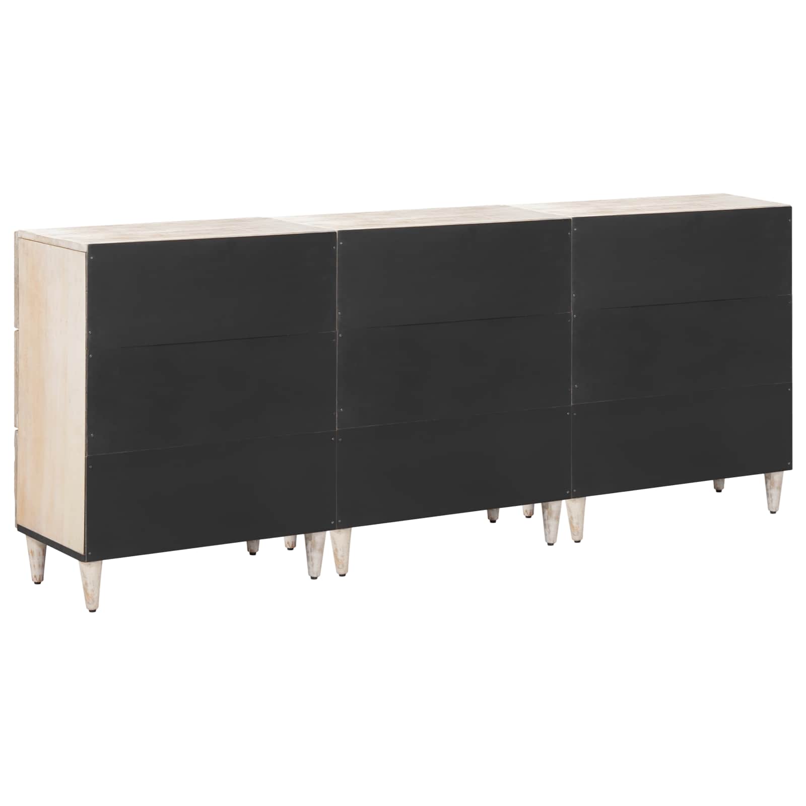 Πλαϊνό γραφείο 3 pcs Λευκό 60 x 33,5 x 75 εκ. - Pakobazaar