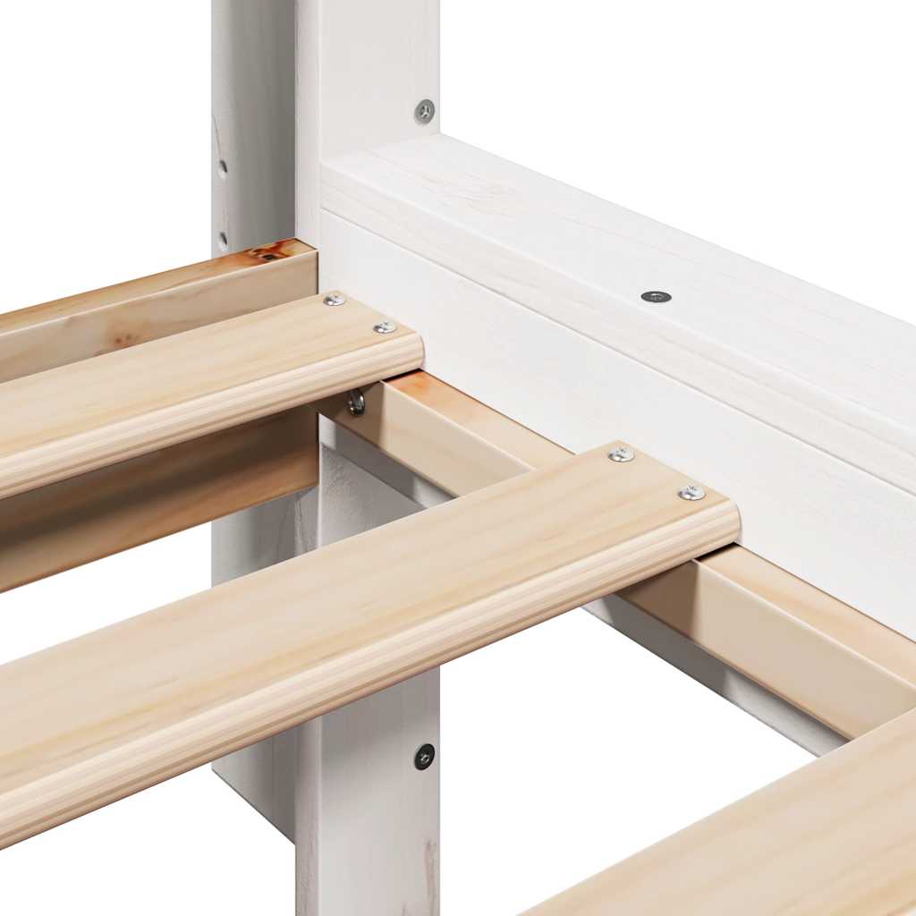 Κρεβάτι Βιβλιοθήκη Χωρίς Στρώμα 100x200 εκ. Μασίφ Ξύλο Πεύκο