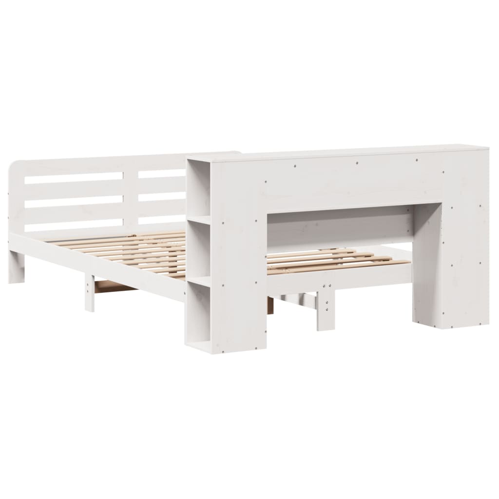 Σκελετός Κρεβ. Χωρίς Στρώμα Λευκό 160x200 εκ Μασίφ Πεύκο