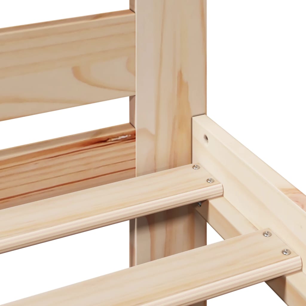 Σκελετός Κρεβατιού Χωρίς Στρώμα 135x190 εκ Μασίφ Ξύλο Πεύκου