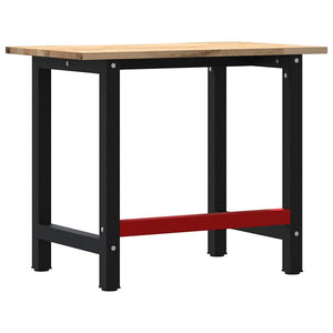 Πάγκος Εργασίας 100x60x81,5 cm Μασίφ Ξύλο Δρυς