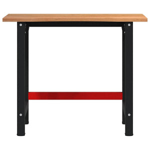 Πάγκος Εργασίας Ανοιχτό Καφέ 100x60x81,5 cm Μασίφ Ξύλο Δρυς - Pakobazaar