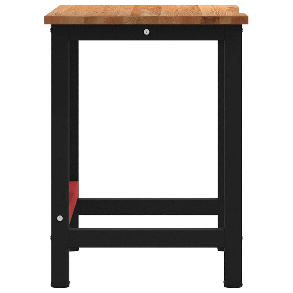 Πάγκος Εργασίας Ανοιχτό Καφέ 100x60x81,5 cm Μασίφ Ξύλο Δρυς - Pakobazaar