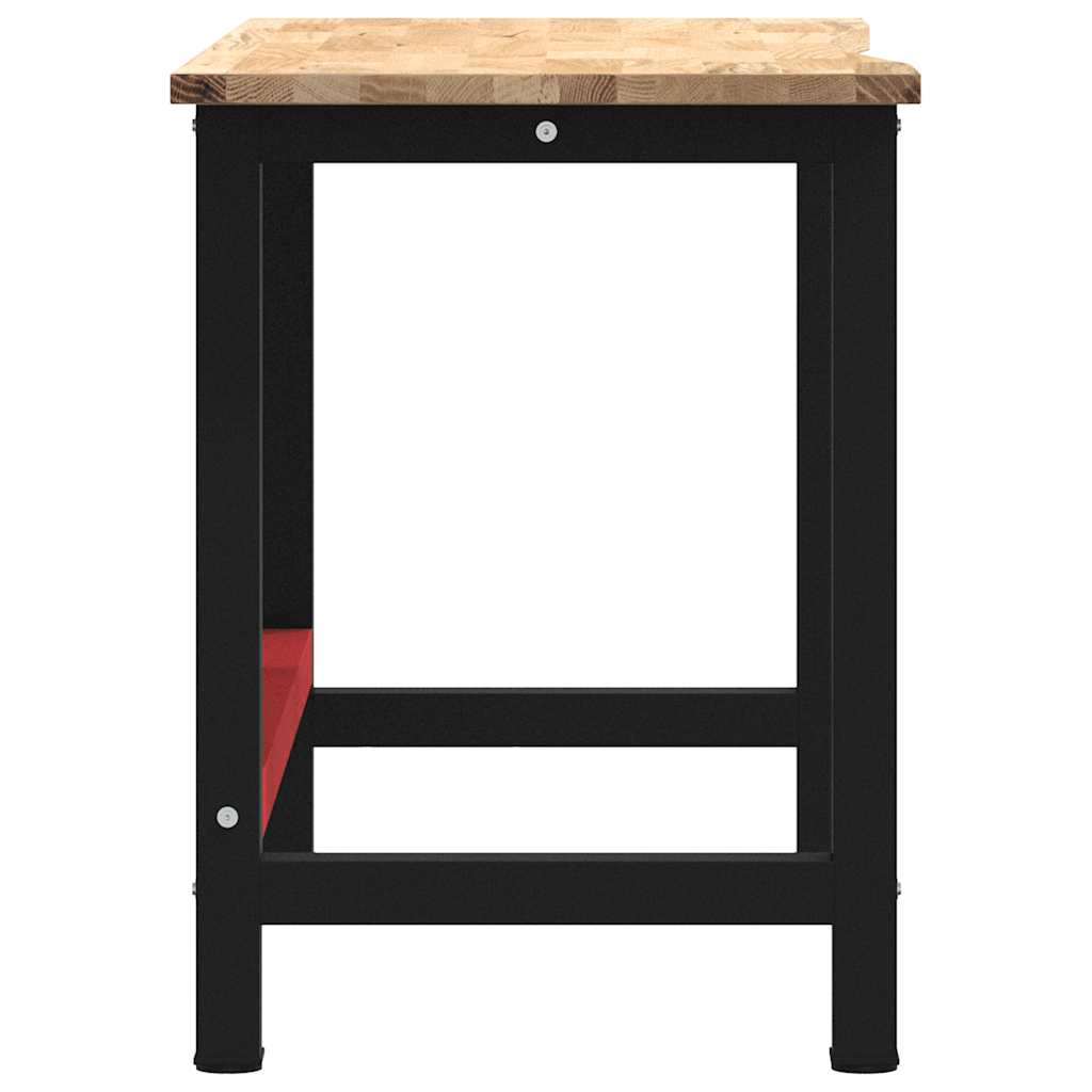 Πάγκος εργασίας  140x60x81,5 cm μασίφ ξύλο δρυς