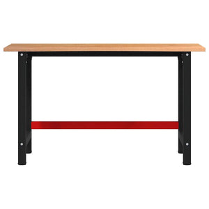 Πάγκος Εργασίας Ανοιχτό Καφέ 140x60x81,5 cm Μασίφ Ξύλο Δρυς - Pakobazaar