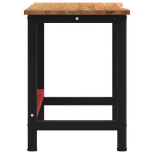 Πάγκος Εργασίας Ανοιχτό Καφέ 140x60x81,5 cm Μασίφ Ξύλο Δρυς - Pakobazaar