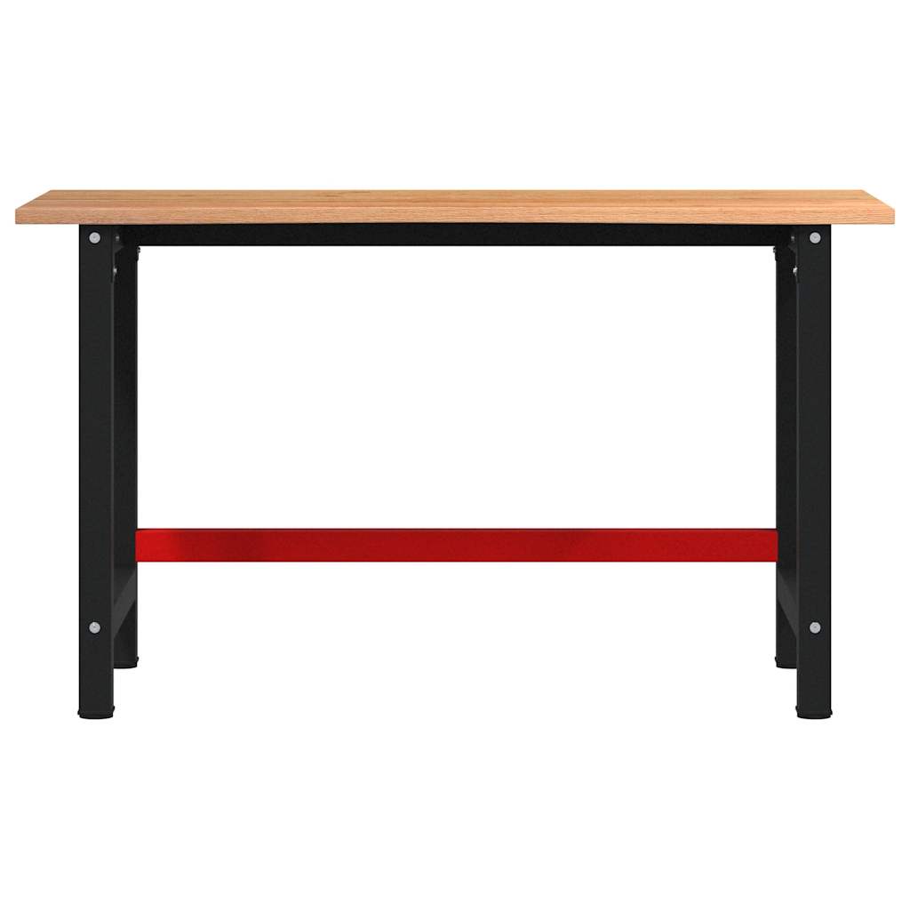 Πάγκος Εργασίας Καφέ Σκούρο 140x60x81,5 cm Μασίφ Ξύλο Δρυς - Pakobazaar