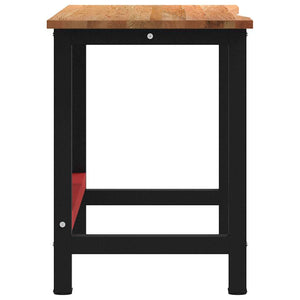 Πάγκος Εργασίας Καφέ Σκούρο 140x60x81,5 cm Μασίφ Ξύλο Δρυς - Pakobazaar