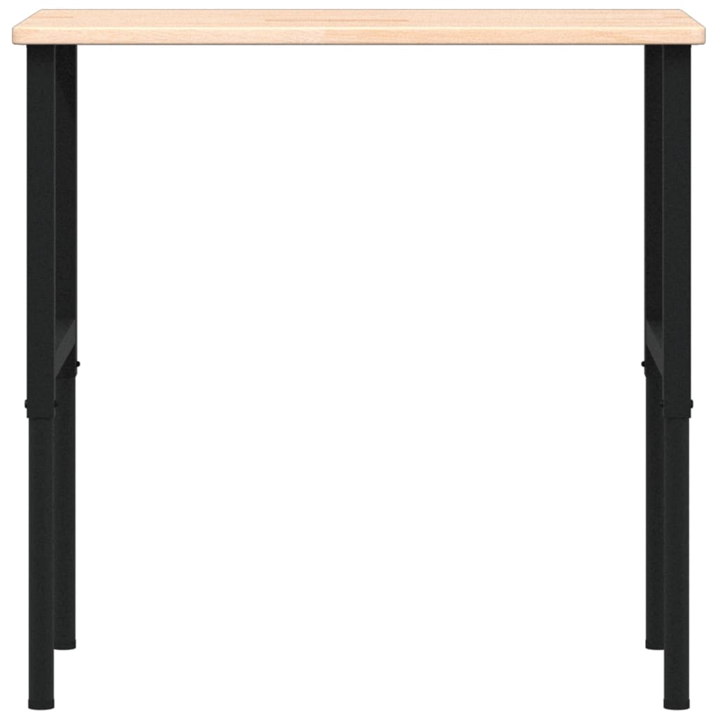 Πάγκος Εργασίας Ορθογώνιος 100x60x(71,5-98) εκ Μασίφ Ξύλο Δρυός