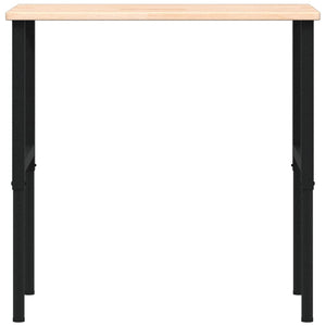 Πάγκος Εργασίας Ορθογώνιος 100x60x(71,5-98) εκ Μασίφ Ξύλο Δρυός