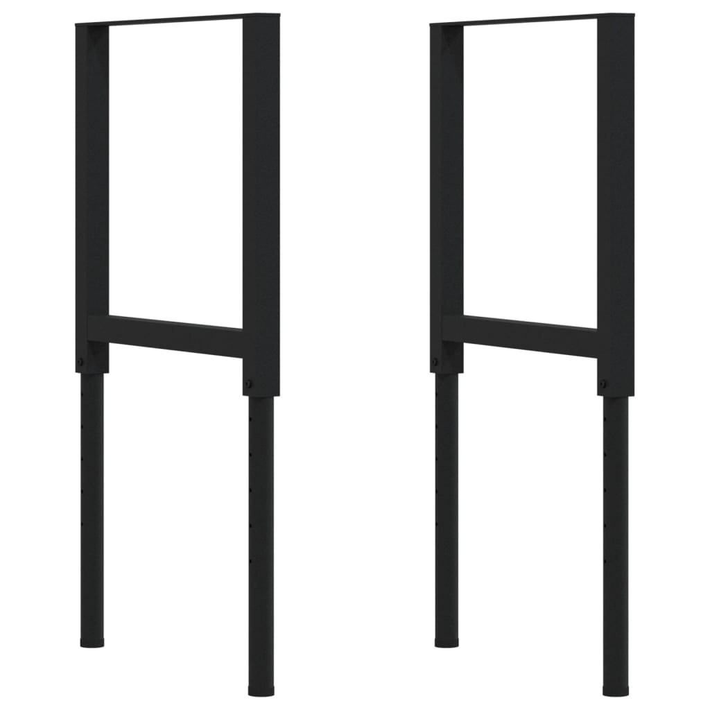 Πάγκος Εργασίας Ορθογώνιος 100x60x(71,5-98) εκ Μασίφ Ξύλο Δρυός