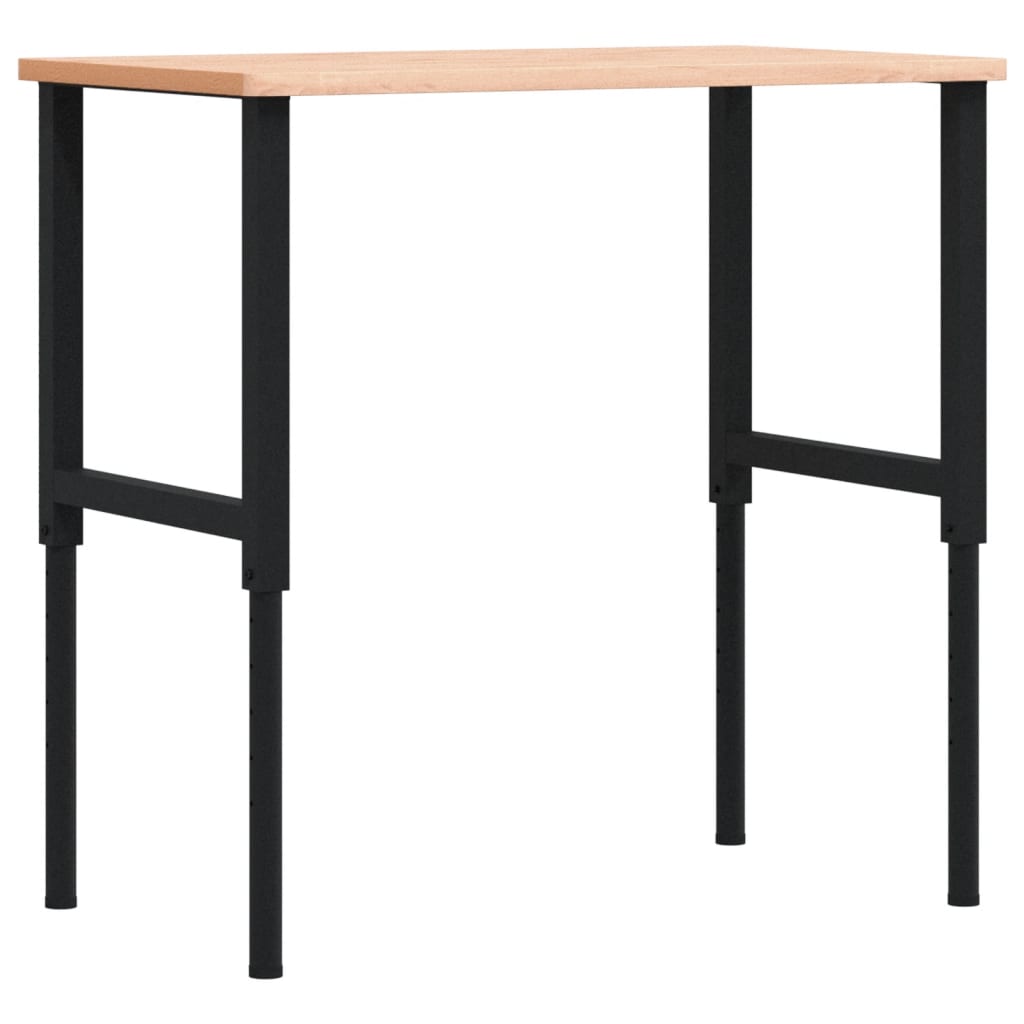 Πάγκος Εργασίας Ορθογώνιος 100x60x(71,5-98) εκ Μασίφ Ξύλο Οξιάς - Pakobazaar