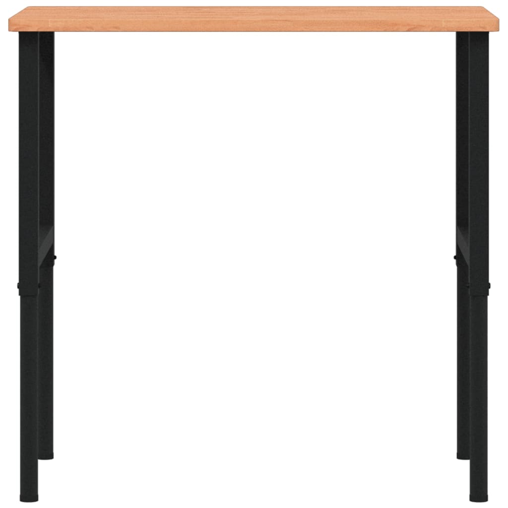 Πάγκος Εργασίας Ορθογώνιος 100x60x(71,5-98) εκ Μασίφ Ξύλο Οξιάς