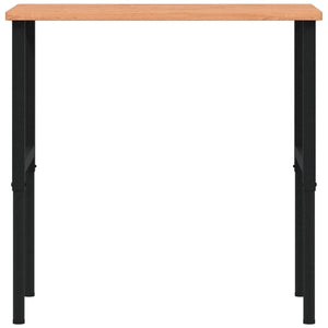 Πάγκος Εργασίας Ορθογώνιος 100x60x(71,5-98) εκ Μασίφ Ξύλο Οξιάς