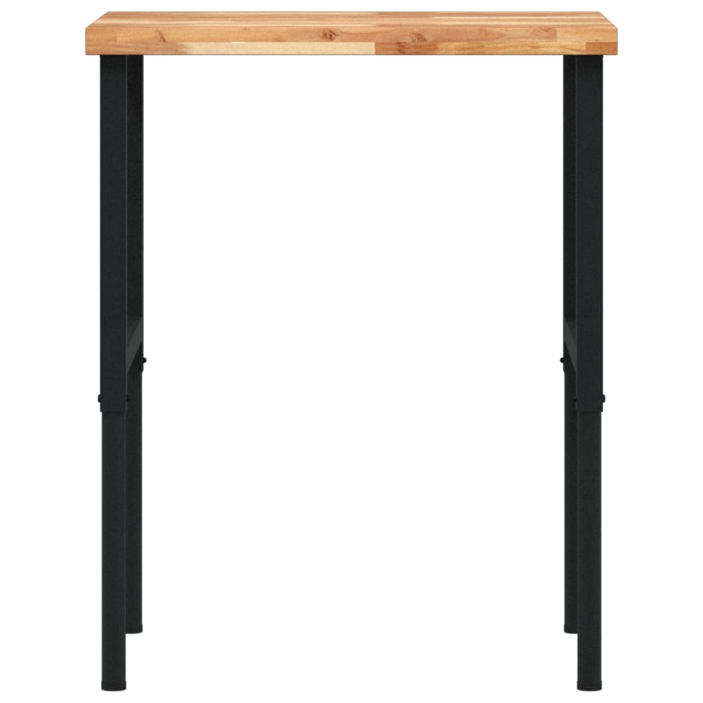 Πάγκος Εργασίας Ορθογώνιος 80x60x(73-99,5)εκ Μασίφ Ξύλο Ακακίας - Pakobazaar