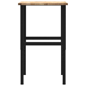 πάγκος εργασίας  80x60x(71,5-98) cm Μασίφ Ξύλο Δρυς - Pakobazaar