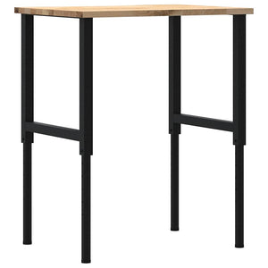 πάγκος εργασίας  80x60x(71,5-98) cm Μασίφ Ξύλο Δρυς - Pakobazaar