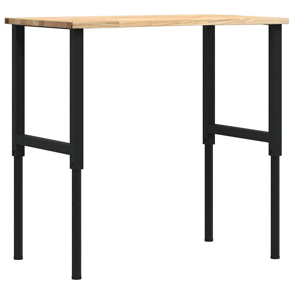 Πάγκος Εργασίας 100x60x(71,5-98) cm Μασίφ Ξύλο Δρυς
