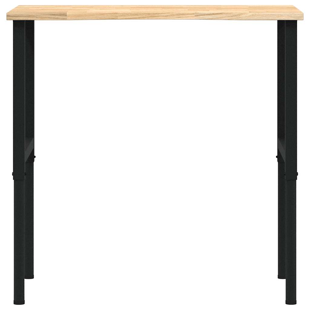 Πάγκος Εργασίας 100x60x(71,5-98) cm Μασίφ Ξύλο Δρυς